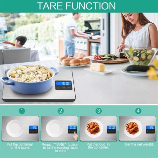 ZOCWJK Digital Kitchen Scale LCD Display 15kg Digital Food Scale for Cooking Baking Weighing Scales Electronic( - Image 2