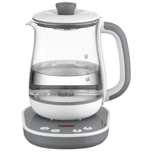 Tefal Tastea Tea Maker, 8 Temperature Settings, 1.5L Capacity, Removable Stainless Steel Tea Basket, Keep Warm, Durable Glass Body, 360° Freestanding Base BJ551B10 - Image 2