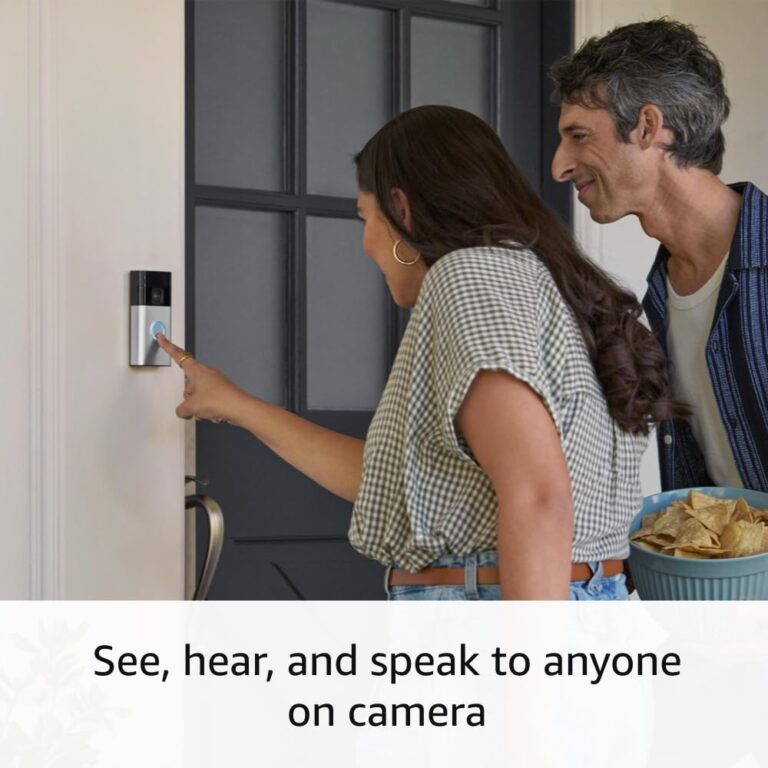 Ring Battery Doorbell with Ring Pan-Tilt Indoor Cam (White) - Image 5