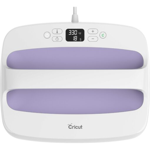 Cricut EasyPress 2 Heat Press Machine (12 in x 10 in), Ideal for T-Shirts, Tote Bags, Pillows, Aprons & More, Precise Temperature Control, Features Insulated Safety Base & Auto-Off, Lilac