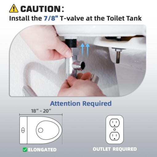 Bidet Toilet Seat Elongated, Smart Heated Toilet Seat, Instant Warm Water & Dryer, Feminine & Rear Wash, Self-Clean Nozzle, Slow Close Lid, Child/ECO/Silent Mode - Image 8