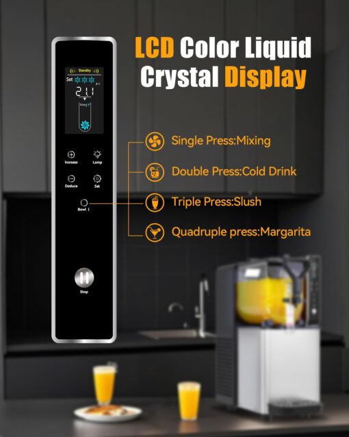 Slushie Machine, No Ice Needed, 0.8 Gallons Slushy Machine for Home with Food-Grade PC Tank for Slushy Daiquiri Lemon Lime Slush, Margarita Machine for Birthday Party Kitchen - Image 5