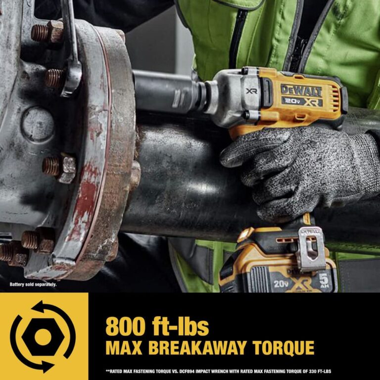 DEWALT 20V MAX Cordless Impact Wrench, 1/2' Hog Ring, Includes LED Work Light and Belt Clip, Bare Tool Only (DCF891B) - Image 3