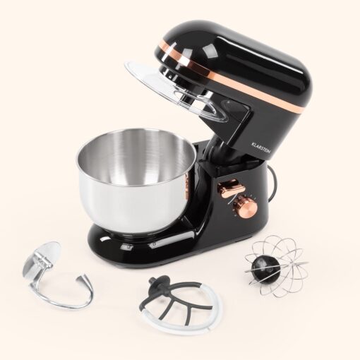 KLARSTEIN Bella Elegance Electric Stand Mixer, Grinder, Meat Mixer, Food Mixer, Dough blender, Beater, 1.3-gallon Stainless Steel Bowl, Easy Cleaning, 650W, 6 Speed Levels - Image 4