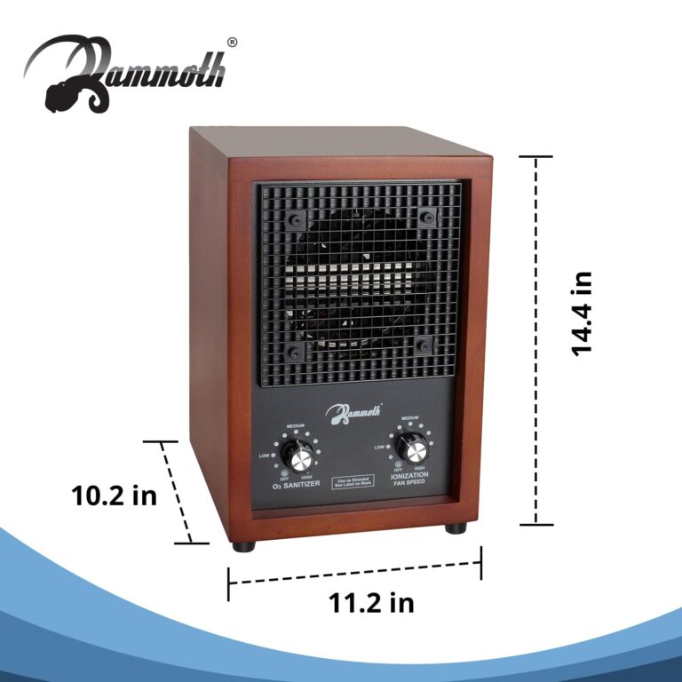 Mammoth Ion and Ozone Generator 3000 mg/hour, Adjustable up to 3,500 SqFt Ionizer & Deodorizer Ozone Odor Eliminator- Ozone Machine Wooden Design Ideal for Dust, Pollen, Pets & Smoke Smell - Image 7