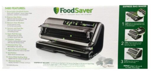 FoodSaver 2-in-1 Vacuum Sealing System with Starter Kit, reg, Silver - Image 2