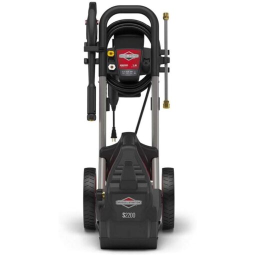 Briggs & Stratton 2200 Max PSI/1.2 Max GPM Electric Pressure Washer with 25 ft. Hose, 4 Spray Nozzles, Instant Start/Stop System and 9 Inch Wheels - Image 3