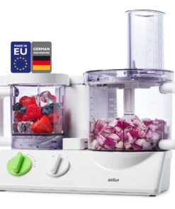 Braun 12 in 1 Multi-Functional Food processor | Kitchen System With Dual Control Technology, chopper, Blender, Juice Extractor, Citrus Juicer and French fry disc-made in Europe with German Engineering