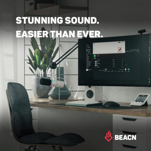 BEACN Light Dynamic USB Microphone for PC | Professional Mic for Podcast, Gaming, Streaming | Studio-Quality Desk Mic for YouTube, Twitch, and Recording - Image 2