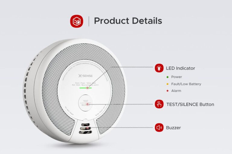 X-Sense Wireless Interconnected Combination Smoke and Carbon Monoxide Detector, 10-Year Battery Powered Fire and CO Alarm, SC06-W, 6-Pack - Image 2