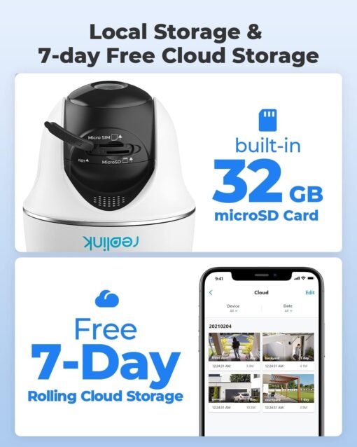 REOLINK 5MP 4G LTE Cellular Security Camera Outdoor, 360° Pan-Tilt, Sim+32GB SD Card Included, Wireless Solar Powered, Color Night Vision, Smart AI Detection, Go PT Plus+Solar Panel, Updated Version - Image 4