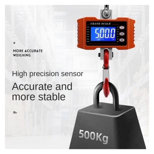 Digital Crane Scale, Crane Scale, 500kg/1000kg 1000 Lbs/2000 lbs Crane Scale Electronic Industrial Scale Digital Crane Hook Farm Fishing Outdoor Construction Scale - Image 4