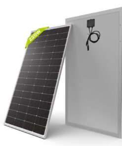 Newpowa 220W Monocrystalline Solar Panel 10BB Cell Solar Panel 220 Watt 12V High Efficiency Mono Module RV Marine Boat Off Grid