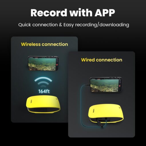 Chasing Canfish CF1 Underwater Fishing Camera Kit,1080P Full HD Portable Video Fish Finder,APP Remote Control Real-time Observation,Fishing Camera - Image 5