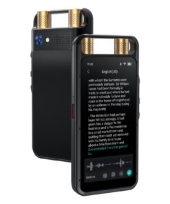 AI Voice Recorder with Playback, Digital Voice Recorder with Transcription to Text, Summary, Translation, Full Touchscreen Audio Recorder Device for Meetings, Lectures, Interviews with 64GB Card