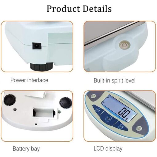 JAJKAFCL 500g/0.001g Accuracy High Precision Lab Scale Electronic Laboratory Analytical Balance Digital Kitchen Balance for Jewelry Balance(200g/0.001g) - Image 3