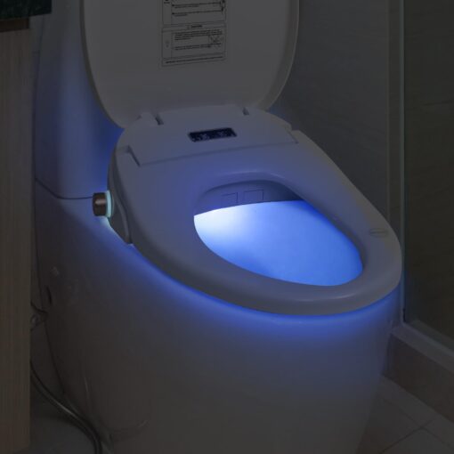 Electric Bidet Toilet Seat, Elongated V-shaped Heated Bidet with Dryer and Warm Water, Rear and Front Washing, Self-Clean Nozzle,Soft Close Toilet Seat with Remote Control, LED light and Deodorization - Image 8