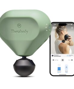 TheraGun Mini Handheld Electric Massage Gun - Compact Deep Tissue Treatment for Any Athlete On The Go - Portable Percussion Massager with QuietForce Technology (Green - 2.0)
