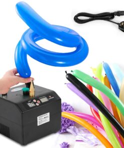 Electric Air Balloon Pump, B23 Lagenda Portable Electric Balloon Pump Balloon Inflator Party Air Blower Electric Balloon Blower Pump with Timer Battery for Party Events Decoration