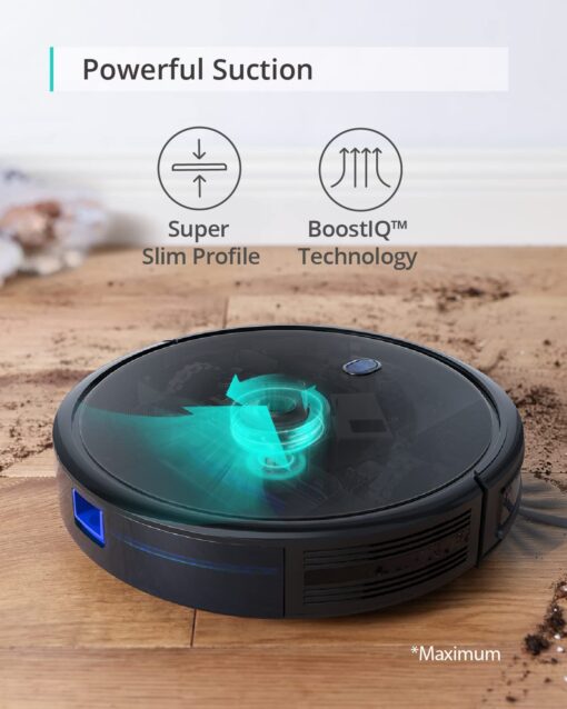 eufy Robot Vacuum 11S MAX, Super Thin, Powerful Suction, Quiet, Self-Charging Robotic Vacuum Cleaner, Cleans Hard Floors to Medium-Pile Carpets, Black - Image 4