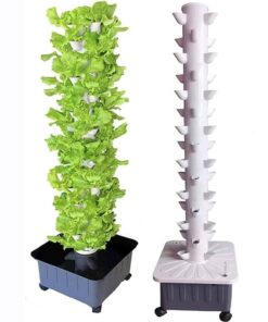 15 Floors 45 Plants Sites Indoor Vertical Gardening Grow Kit, Hydroponics Tower Garden for Indoor Herbs, Fruits and Vegetables 42x42x154cm