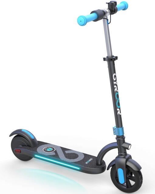 Gyroor Kids Electric Scooter, 180W Motor Digital Display, Multicolored LED Lights, Ideal Present for Boys & Girls Aged 6-12, H40-XTS