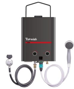 TOPWISH Portable Propane Water Heater Black