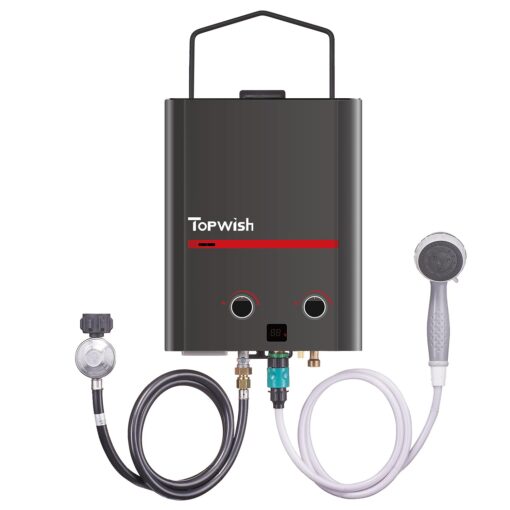 TOPWISH Portable Propane Water Heater Black
