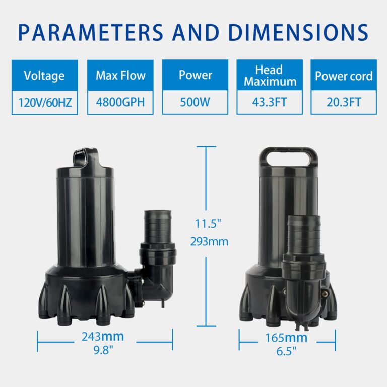 OYO WATER Large 5000GPH Pond Pumps Submersible Outdoor Inline Pump Pond High Head Water Pump for Garden Waterfall Fountain Water Circulation Pump for Koi Fish Pond - Image 4