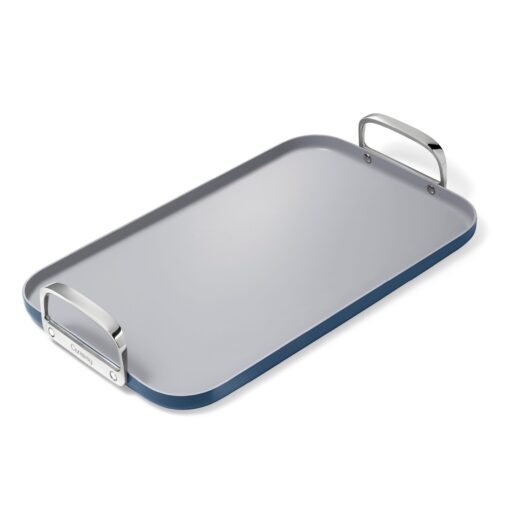 Caraway Double Burner Griddle - 19x12” Griddle Pan - Non-Stick Ceramic Coated - Non Toxic, PTFE & PFOA Free - Oven Safe & Compatible with All Stovetops - Navy