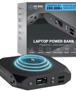 Omni 20+ Professional Premium Portable Power Bank with AC Outlet 20,000mAh/71Wh,Laptop Power Bank,Universal Charger for All Devices, Fast Charging USB-C & QC 3.0, Travel-Friendly Power Solution