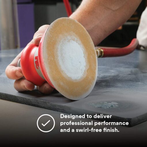 3M Random Orbital Sander – Pneumatic Palm Sander – 5” x 3/16” Diam. Orbit – Stikit Disc Pad – For Wood, Composites, Metal – Original Series, 20317 - Image 5