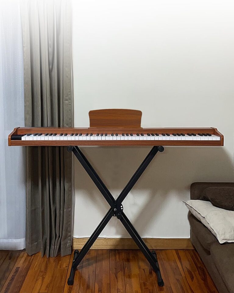 Longeye Piano Keyboard 88 Keys Wooden Electric Piano Semi Weighted Digital Piano for Beginner & Professional with Piano Stand, Music Rest, Headphones MOLD2 Walnut - Image 3