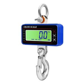 LIAMOS 1500kg/1000kg/500kg Digital Hanging Scale with 65ft Remote Control Heavy Duty Crane Scale Dimmable LCD Industrial Hook Scales,Electronic Hanging Scale(LCD 1500KG Blue)