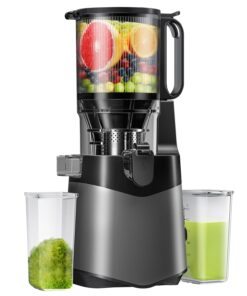 Cold Press Juicer, 5.8" Extra Large Feed Chute Fit Whole Fruits & Vegetables, 350W Slow Masticating Juicer Machines, Easy to Clean, High Juice Yield