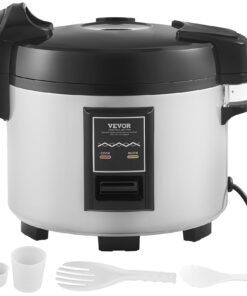 VEVOR Commercial Rice Cooker, 60-Cup Rice Cooker, 13.74 Qt / 13 Liter Large Rice Cooker and Warmer with Nonstick Inner Pot, Fast Cooking and 12-Hour Keep Warm, with Rice Cup and Paddle, for Restaurant