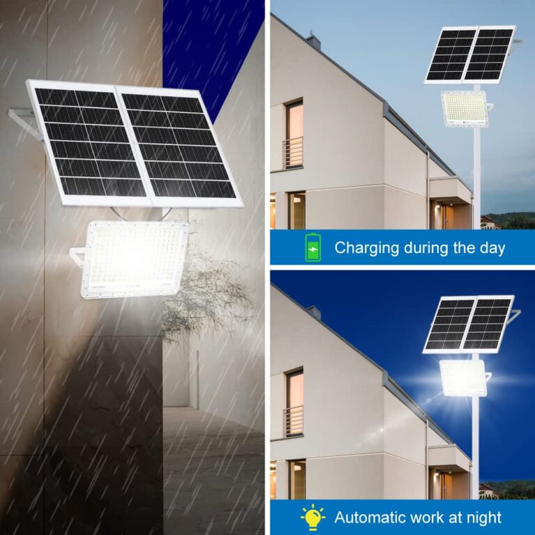 TINSUM 500W Solar Led Flood Lights Outdoor, 28000 Lumens Solar Security Street Lights Dusk to Dawn 1920LED with Remote White Led for Parking Lot,Stadium,Yard,Swimming Pool, Pathway,Flag Pole - Image 7