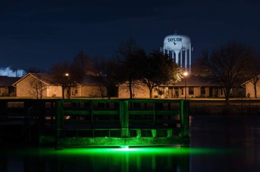 Green Blob Outdoors New Underwater Fishing Light for Docks with 30ft Cord, LED, Fish Attracting, Crappie, Snook 7500 Lumen 110V, Made in Texas - Image 3