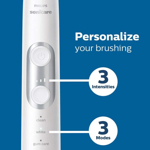 Philips Sonicare ProtectiveClean 6500 Rechargeable Electric Toothbrush, with Pressure Sensor, 3 Cleaning Modes, SmarTimer and QuadPacer, 14-Day Battery Life, Charging Travel Case, Black, HX6462/08 - Image 11