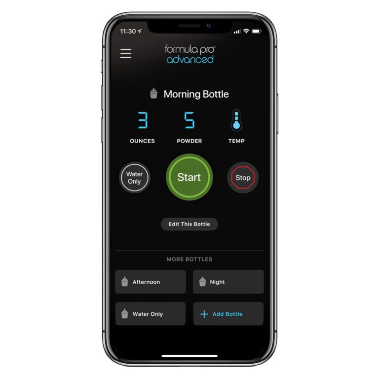 Baby Brezza Formula Pro Advanced WiFi Formula Dispenser - Automatically Mix a Warm Formula Bottle From Your Phone Instantly – Easily Make Bottle With Automatic Powder Blending Machine, Black - Image 3