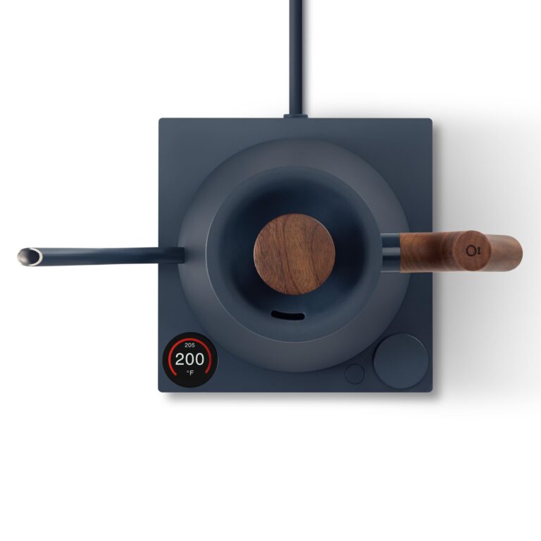 Fellow Stagg EKG Pro Electric Gooseneck Kettle - Pour-Over Coffee and Tea, Quick Heating, Precise Temperature Control, Scheduling, Built-in Brew Timer, Stone Blue with Walnut Wood Handle, 0.9 Liter - Image 6