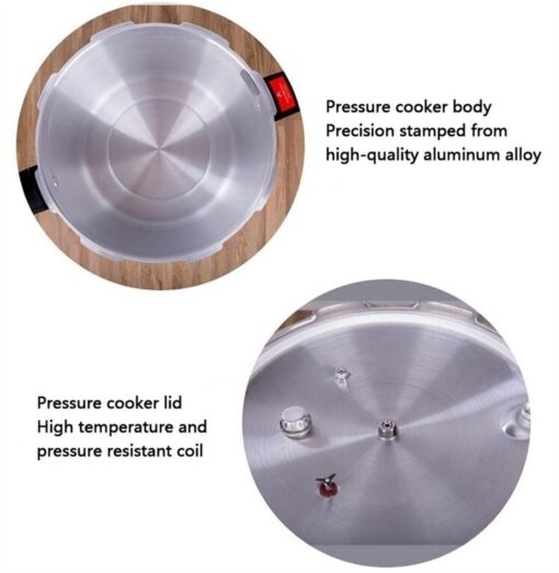 High capacity pressure cookers with cooking rack 22quart canning pressure cooker with gauge Explosion proof safety valve Extra-large size great for big canning jobs,Compatible:natural gas-open flame - Image 3