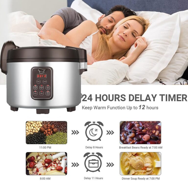 15L Commercial Rice Cooker & Warmer (84 Cup Cooked, 15.8 QT) Smart Large Rice cooker 6 Rice Cook Functions 24-Hr Delay Timer | LED Display | Auto Keep Warm | Non-Stick Inner Pot - Image 4