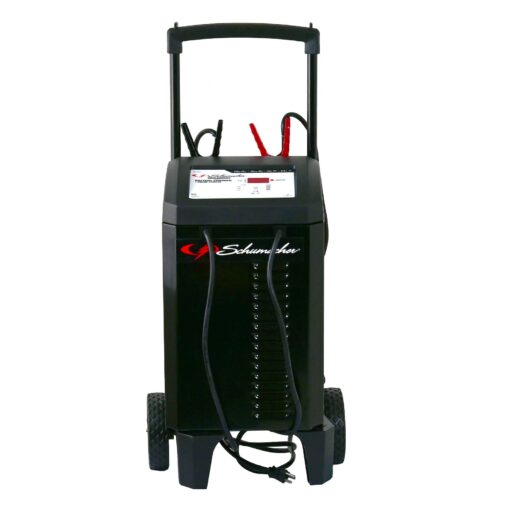 Schumacher Electric Wheeled Battery Charger and Engine Starter, SC1632, 4-in-1, Fully Automatic, 225 Craniking Amps, 40 Amp Boost Mode, 6 Volt, 12 Volt, for Car, SUV, Truck, and Marine Batteries