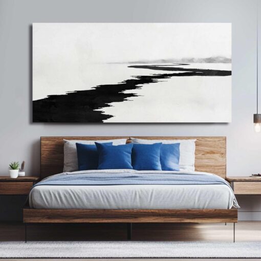 Simple Decorative Pictures Modern Home Decor 29"x58" Abstract Wall Art for Living Room Kitchen Artwork Black Photo Prints - Image 6