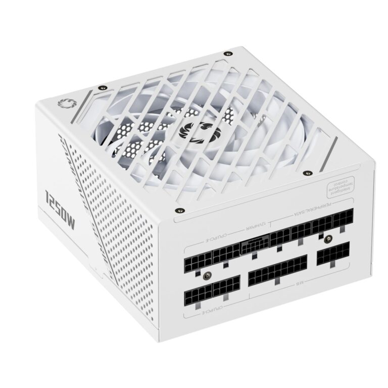 GAMEMAX Rampage Series, 1250W, Full Modular Power Supply, ATX 3.1 & PCIE 5.1 Ready, 80 Plus Platinum Certified, 105°C Japanese Caps, 135mm F.D.B Fan, 10 Year Warranty, GX1250, White