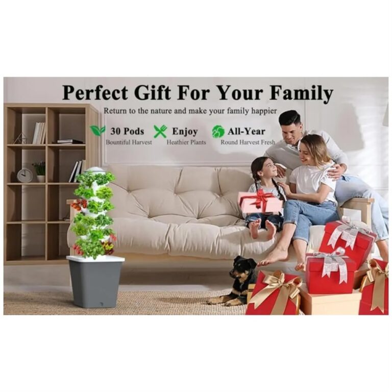 KSNWZ Hydroponics Tower Indoor Growing System, PP Balcony Dimensional Planting Column, 6-Layers 30-Plants and Plants Germination Kit, for Gardening Lover - Image 3