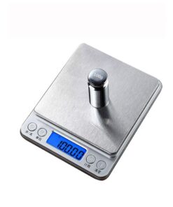 Digital Display Electronic Scale LCD Backlit High Precision Easy Read Tare Function for Fruit Vegetables Weighing (Size : 3kg/0.1g) (500g/0.01g) ()