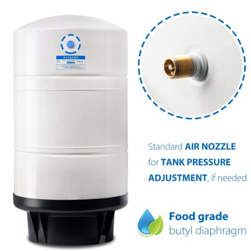 iSpring T20M 20 Gallon Pre-Pressurized Tank for Reverse Osmosis (RO) Systems with 14 gallons of Water Storage Capacity, White - Image 6
