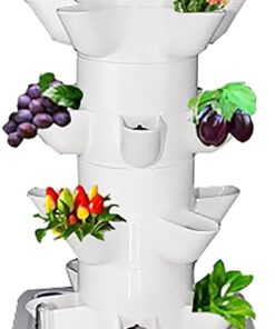 Hydroponics Growing System Kit, 30-Plants Indoor Vertical Hydroponic Tower Garden System, Smart Gardening Kit for Herbs, Fruits, and Vegetables,15 Holes